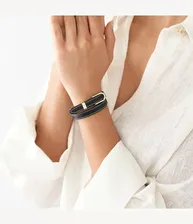 Браслет кожаный Heritage Double Fossil JF04193710