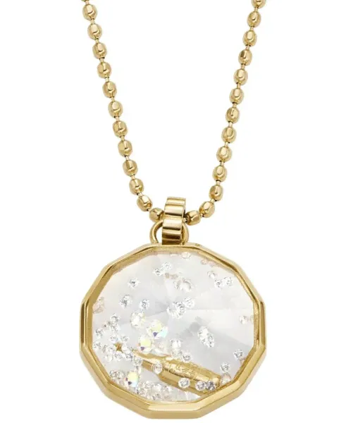 Fossil x Willy Wonka Special Edition Women's Gold-Tone Stainless Steel Pendant Necklace-2