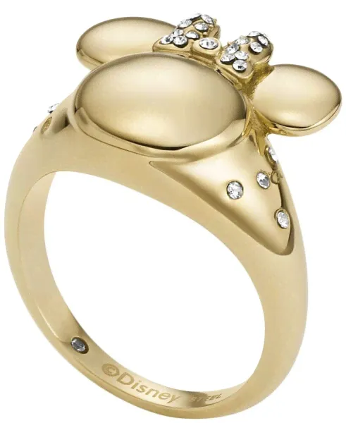 Women's Disney x Fossil Special Edition Gold-Tone Stainless Steel Signet Ring-2