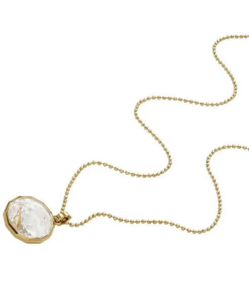 Fossil x Willy Wonka Special Edition Women's Gold-Tone Stainless Steel Pendant Necklace