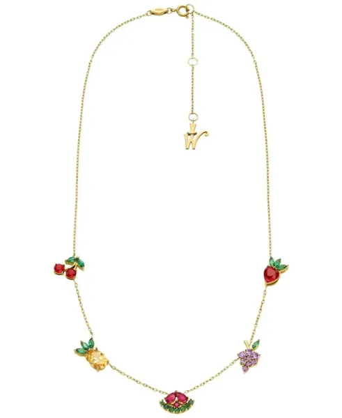 Fossil x Willy Wonka Special Edition Women's Gold-Tone Stainless Steel Station Necklace-4