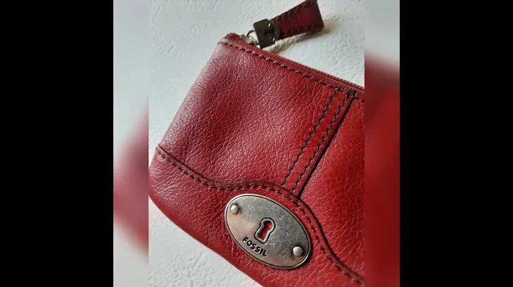 Petralove Fossil #SL3298 vintage marlow coin chain wallet in red