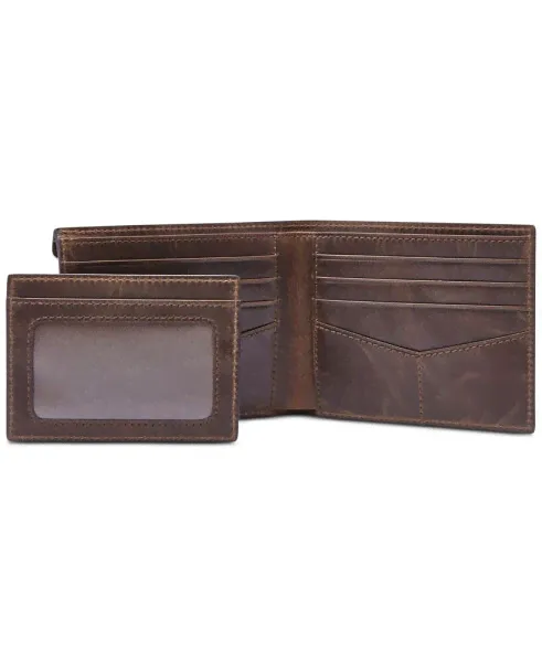Кошелек Fossil мужской Derrick 2в1 из кожи