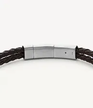 Темный мужской браслет из кожи Heritage для мужчин JF04203040 от Fossil