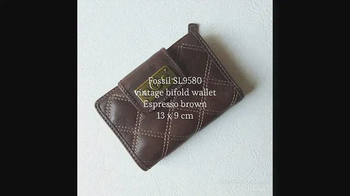 Petralove Fossil #SL9580 vintage bifold leather wallet in espresso brown